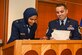 Chaplain candidate Saleha Jabeen was commissioned as a second lieutenant in Chicago at the Catholic Theological Union by the Air Force chief of chaplains, Dec. 18, becoming the first female Muslim chaplain in the Department of the Defense.