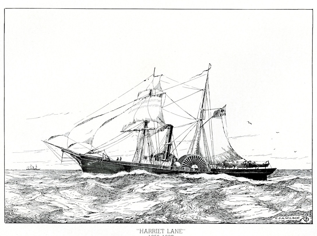 A drawing of the Revenue Cutter Harriet Lane