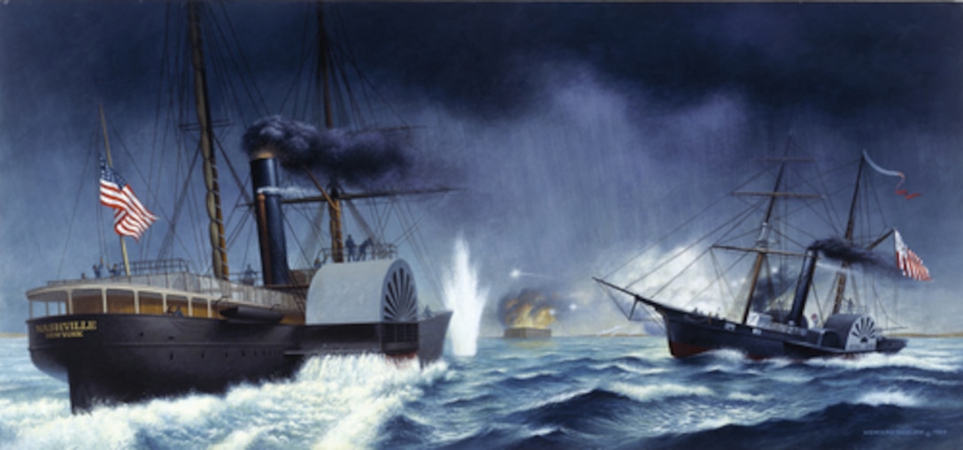 A painting of the Revenue Cutter Harriet Lane