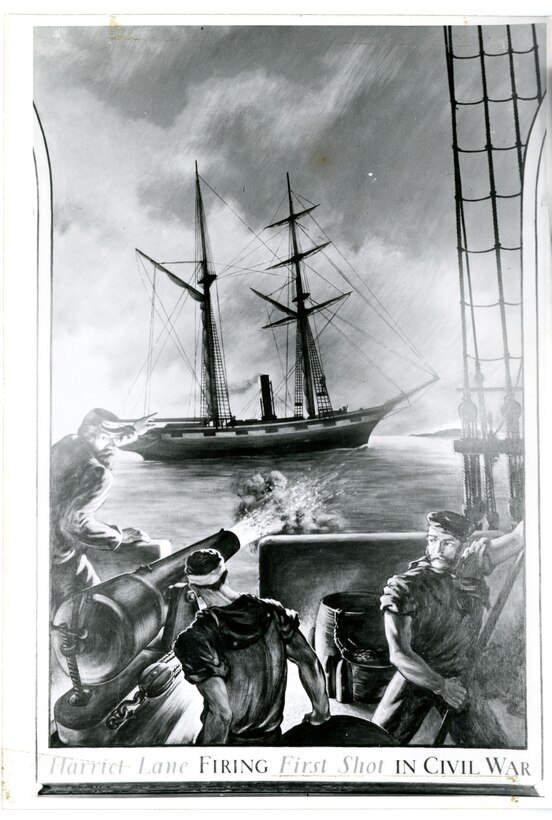 A painting of the Revenue Cutter Harriet Lane