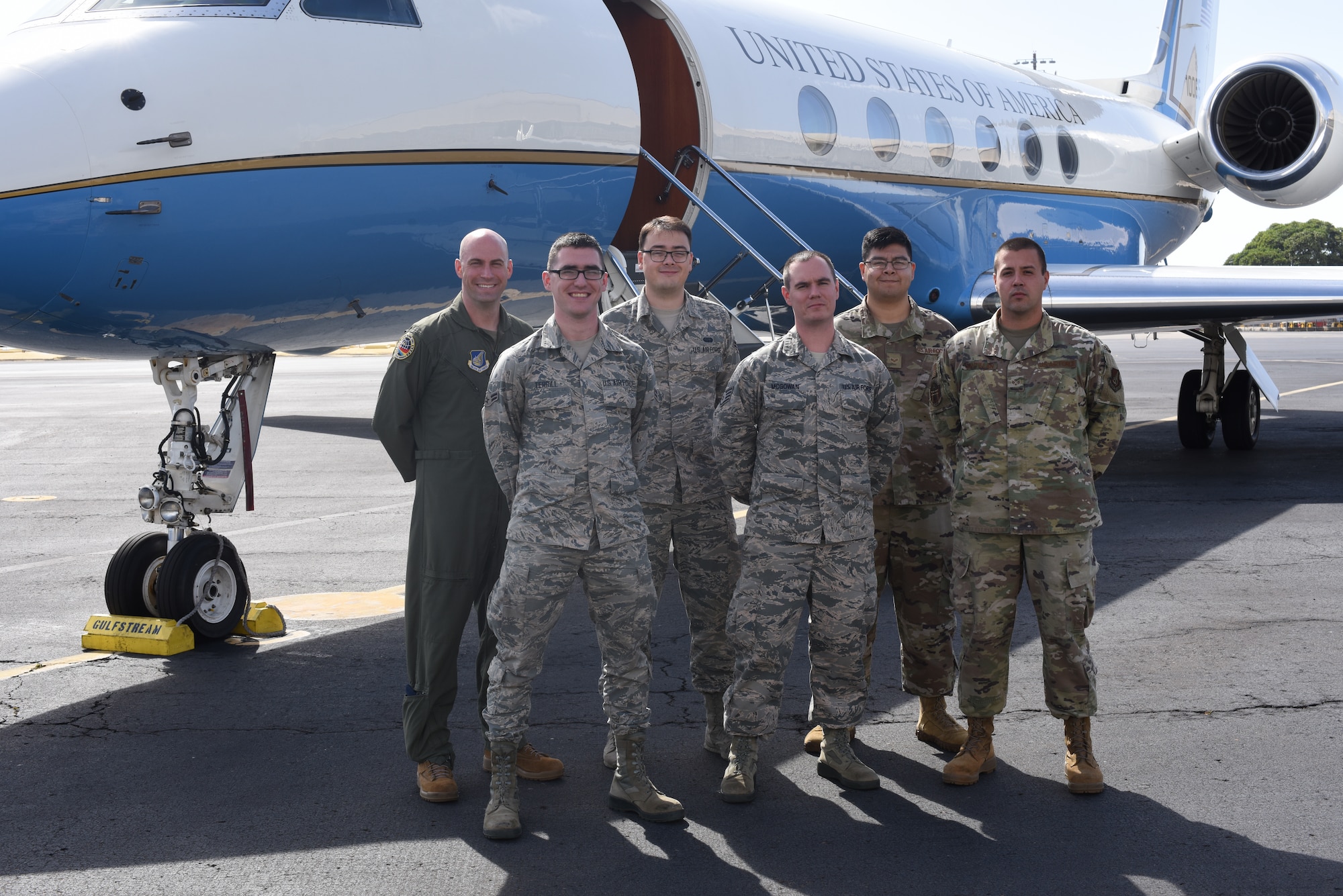 Airmen from the 65th Air and Space Communication Shop and 747th Communications Squadron flew on a 65th Airlift Squadron local flight to see one of the missions they support at Joint Base Pearl Harbor-Hickam, Hawaii, Jan. 8, 2020. The mission of the 65th Airlift Squadron would not be possible without support from the 56th Air and Space Communication Shop and 747th Communications Squadron.