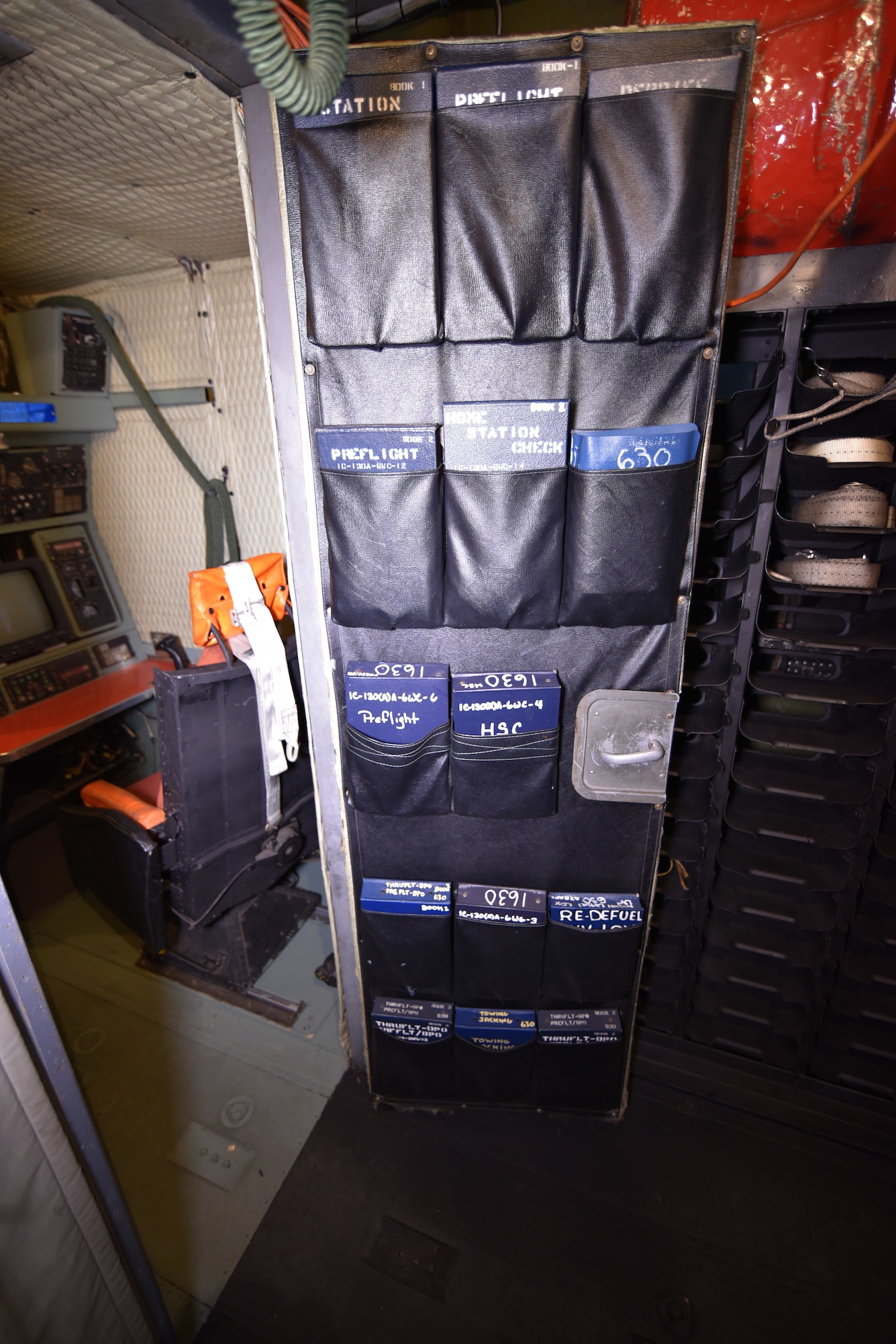 Interior view of a C-130 gunship.