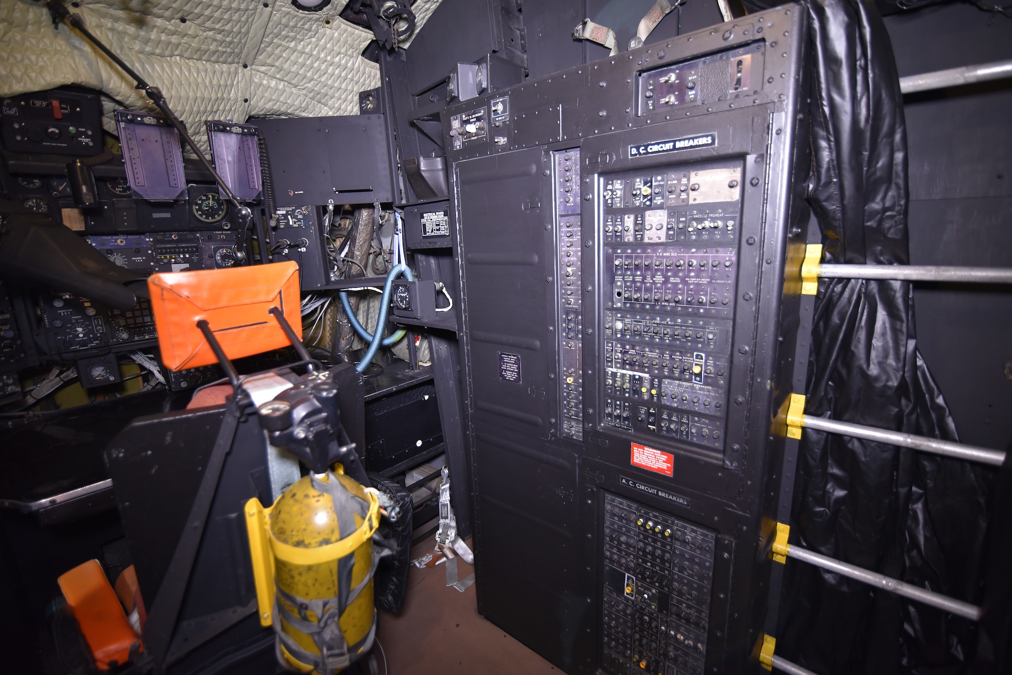 Interior view of a C-130 gunship.