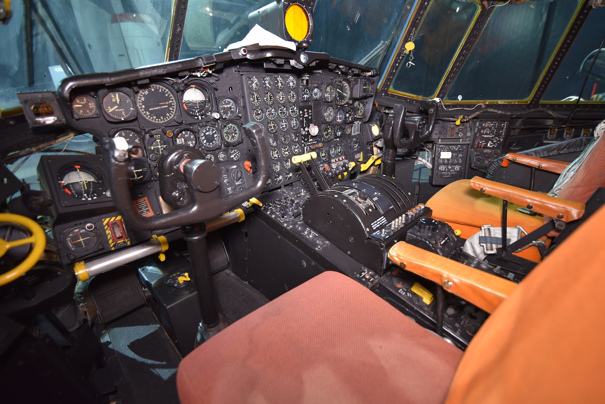 Interior view of a C-130 gunship.