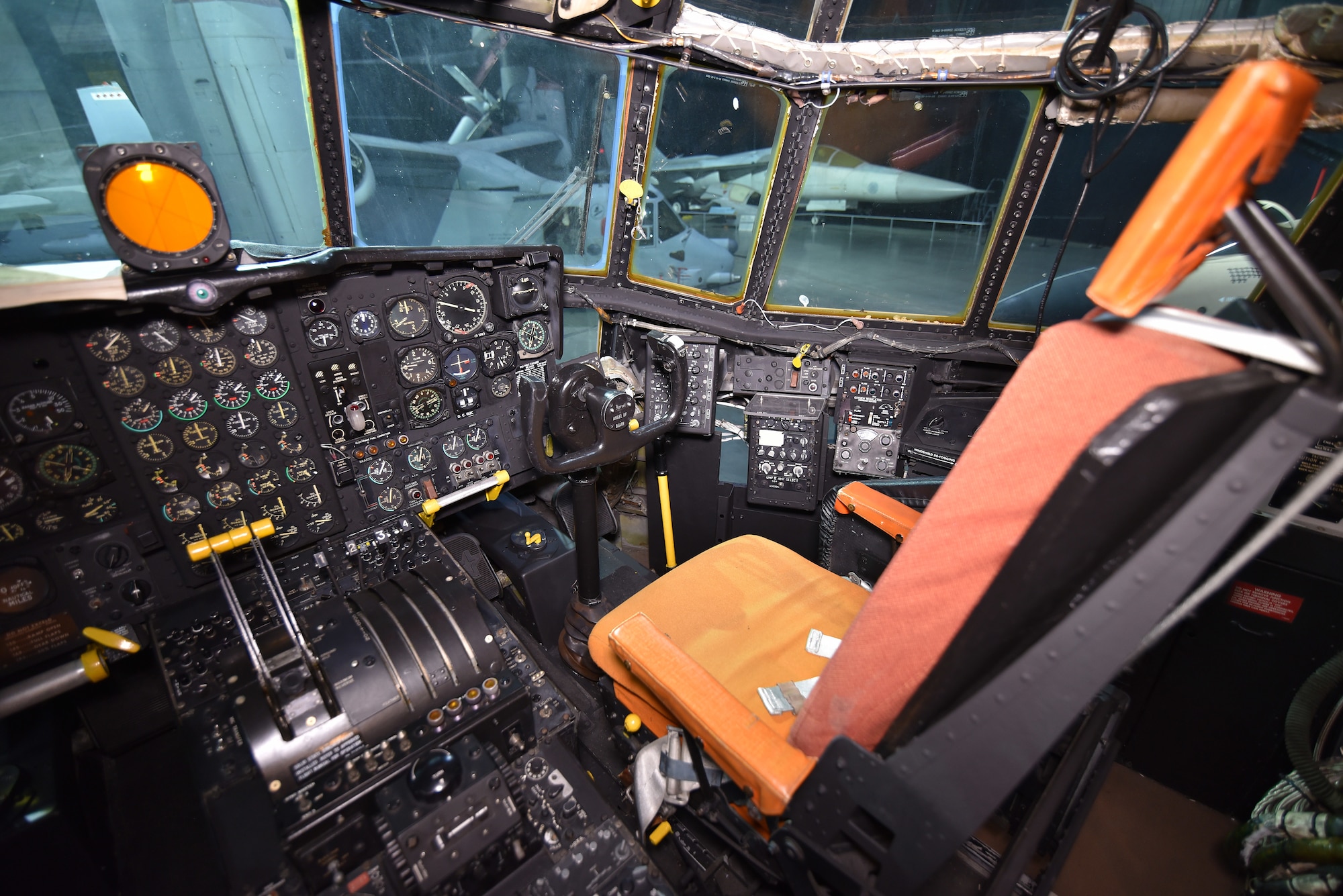 Interior view of a C-130 gunship.