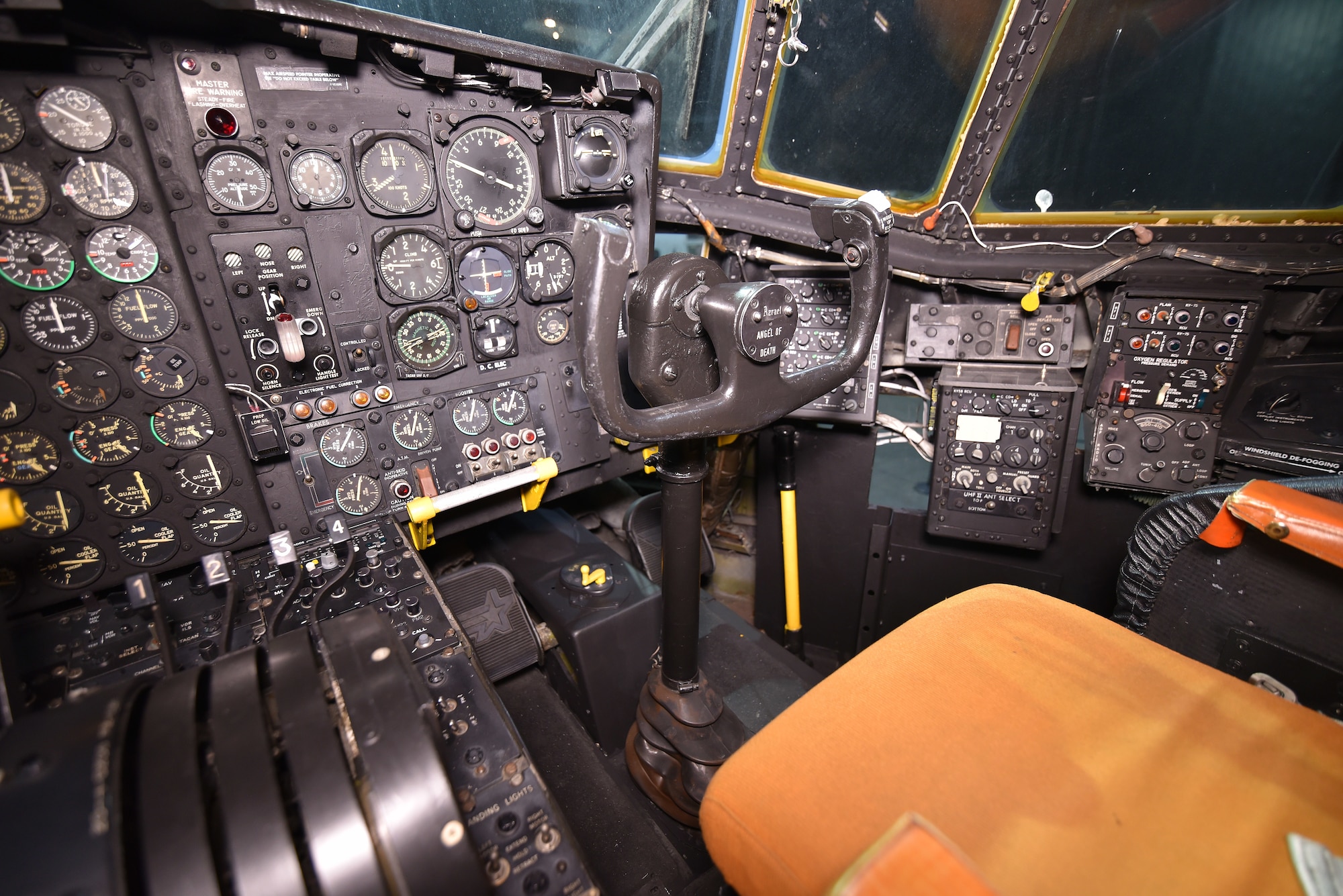 Interior view of a C-130 gunship.