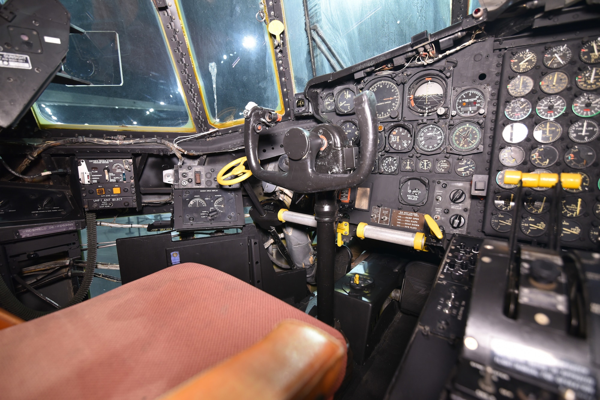 Interior view of a C-130 gunship.