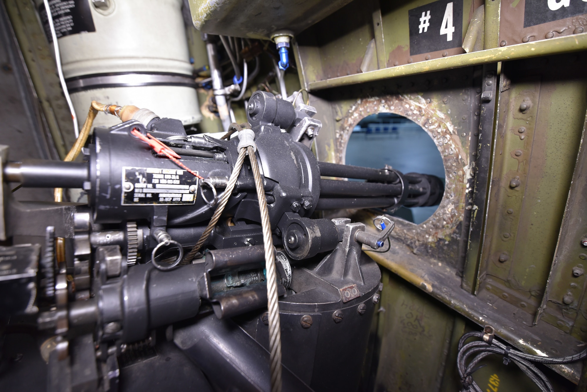 Interior view of a C-130 gunship.