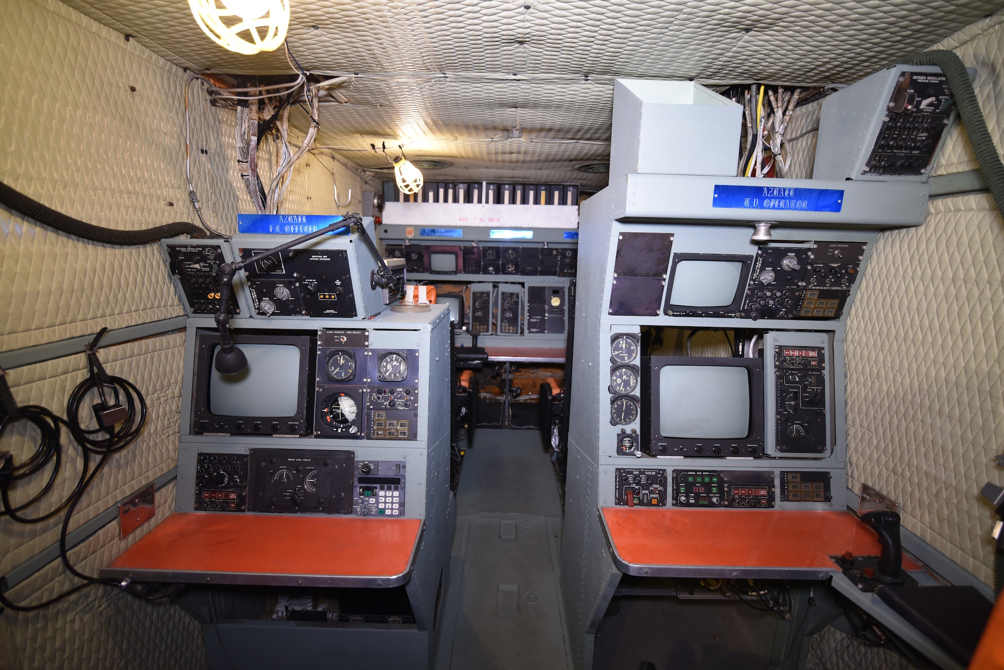 Interior view of a C-130 gunship.