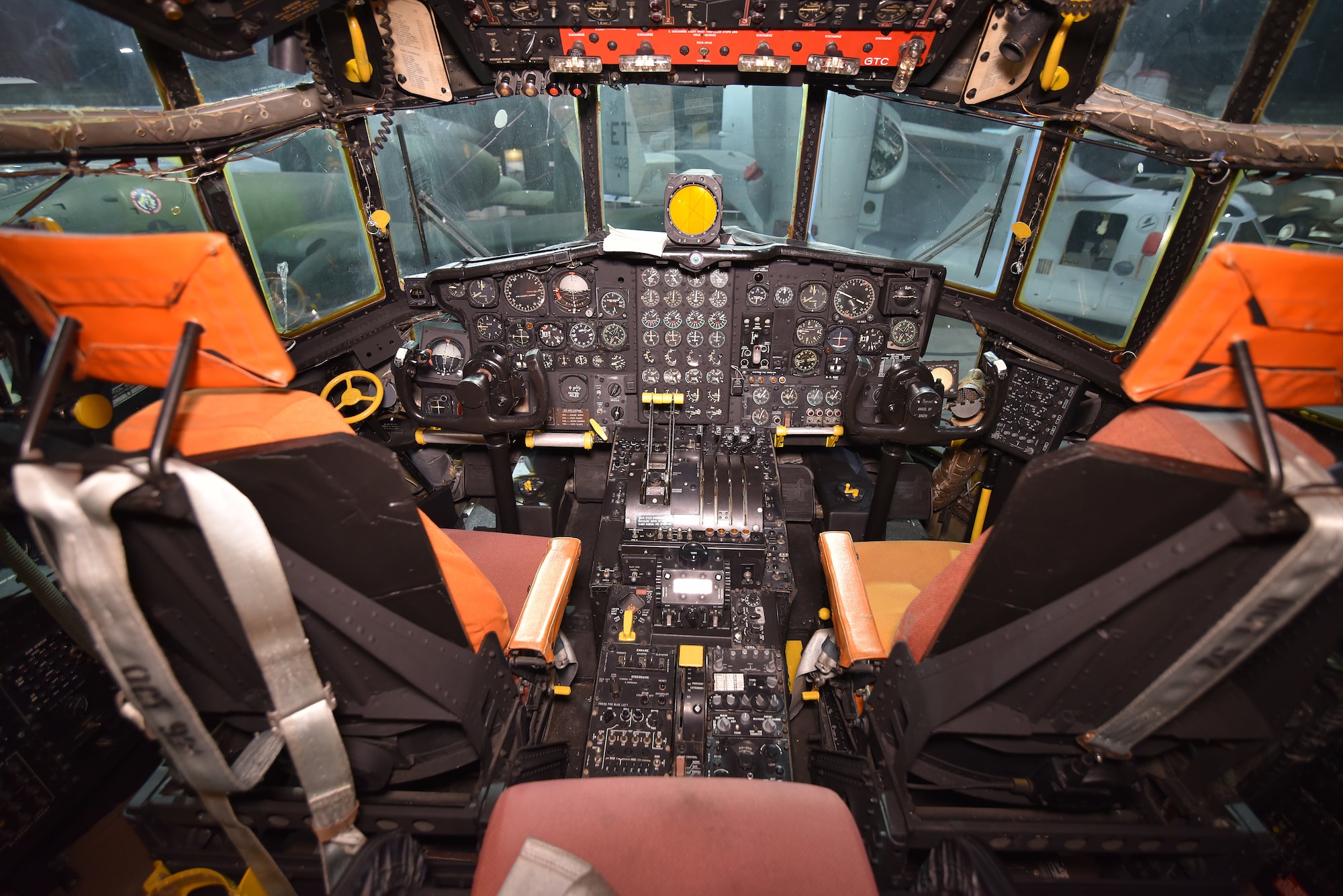 Interior view of a C-130 gunship.