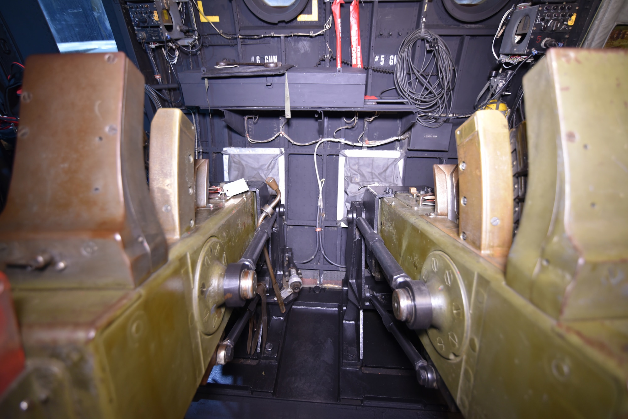 Interior view of a C-130 gunship.