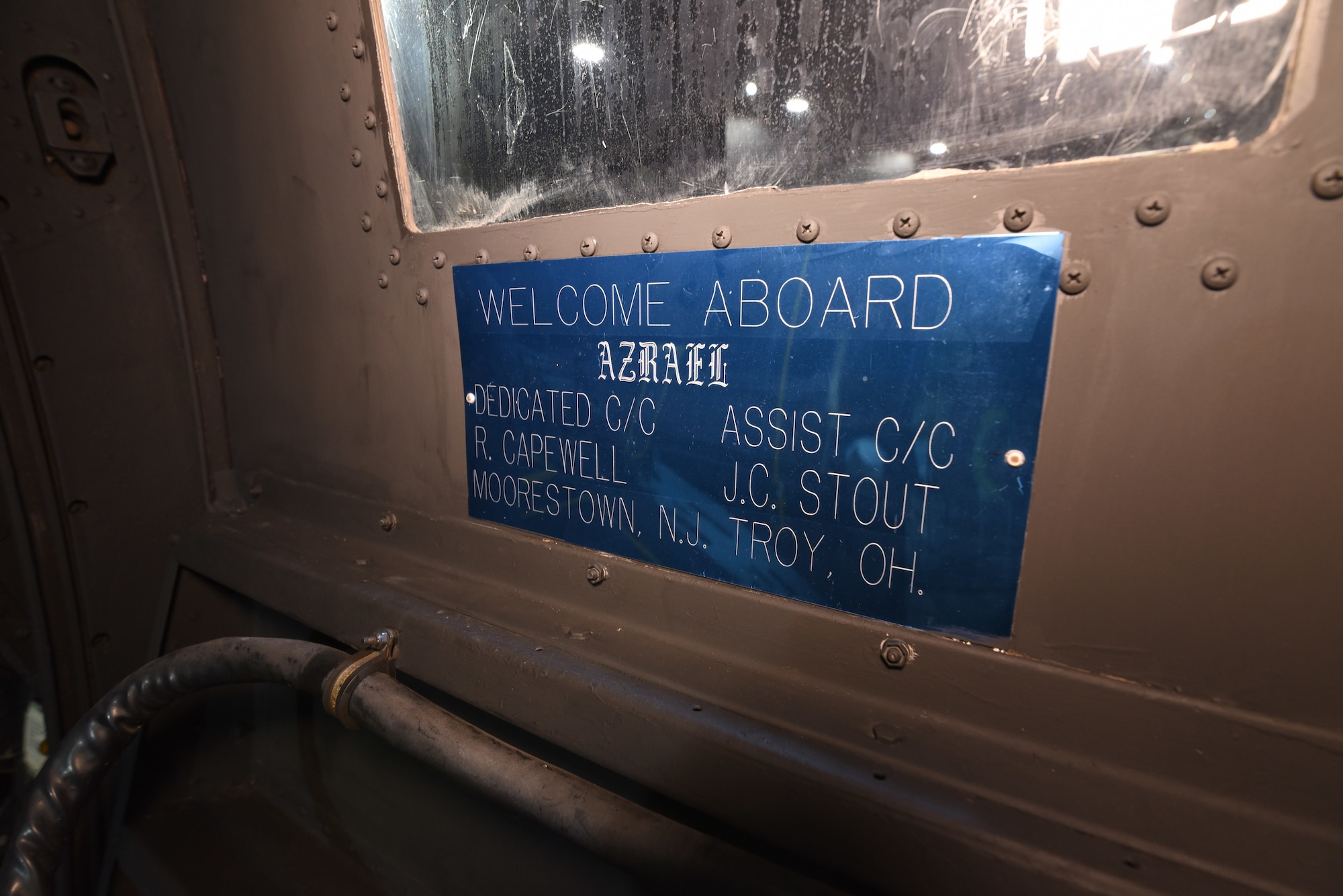 Interior view of a C-130 gunship.