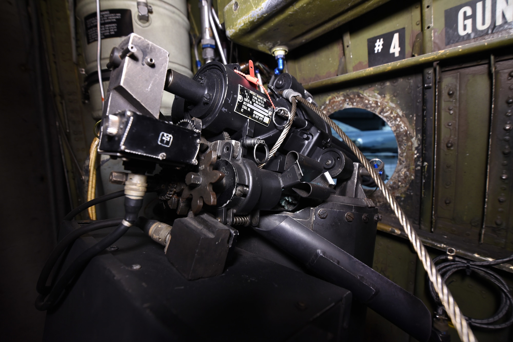 Interior view of a C-130 gunship.