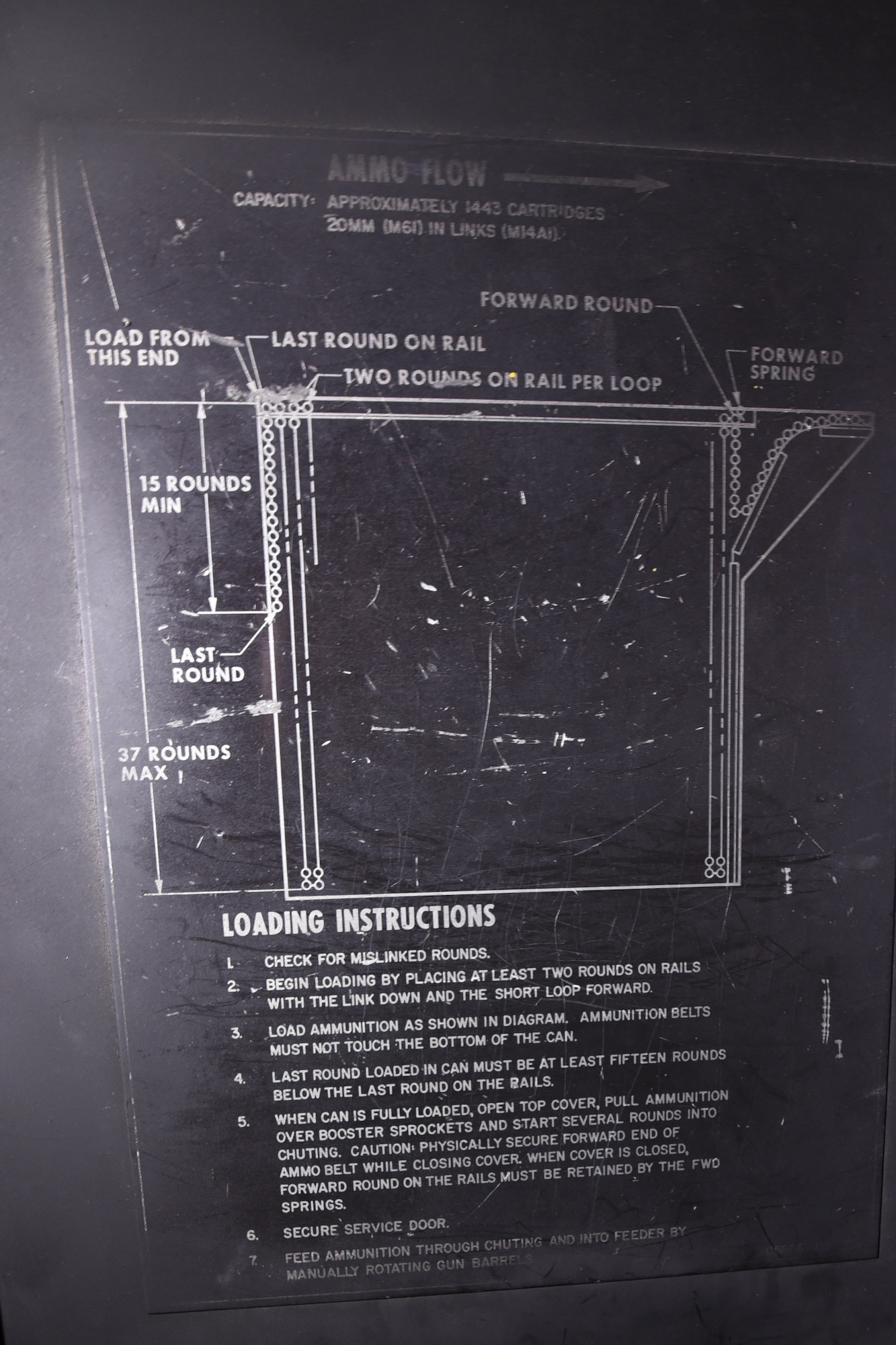 Interior view of a C-130 gunship.