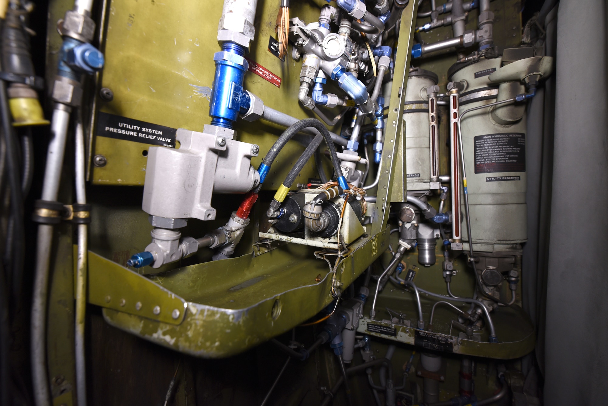 Interior view of a C-130 gunship.