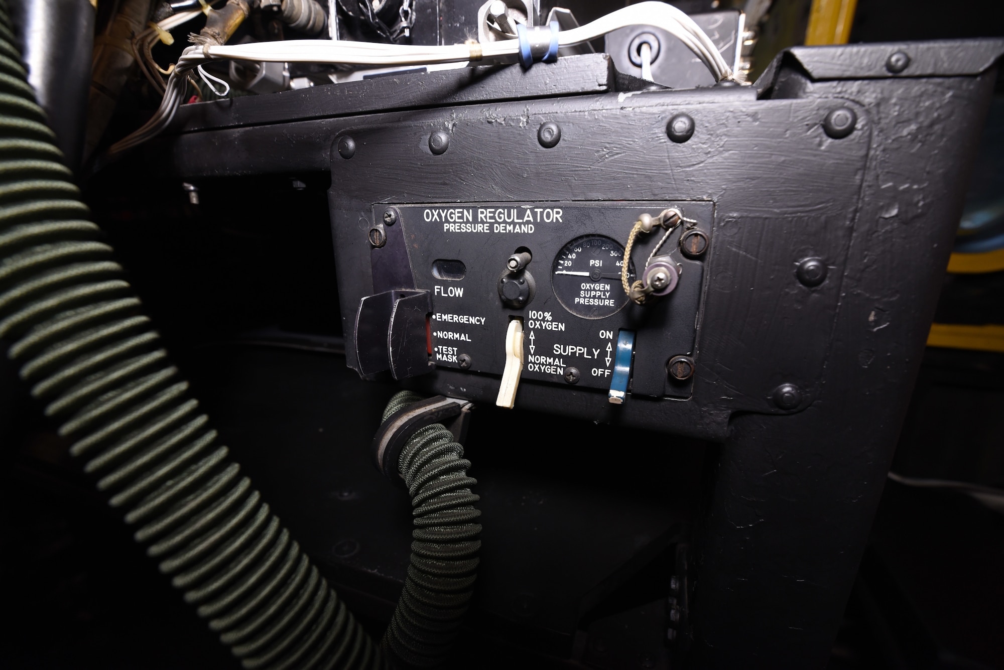 Interior view of a C-130 gunship.