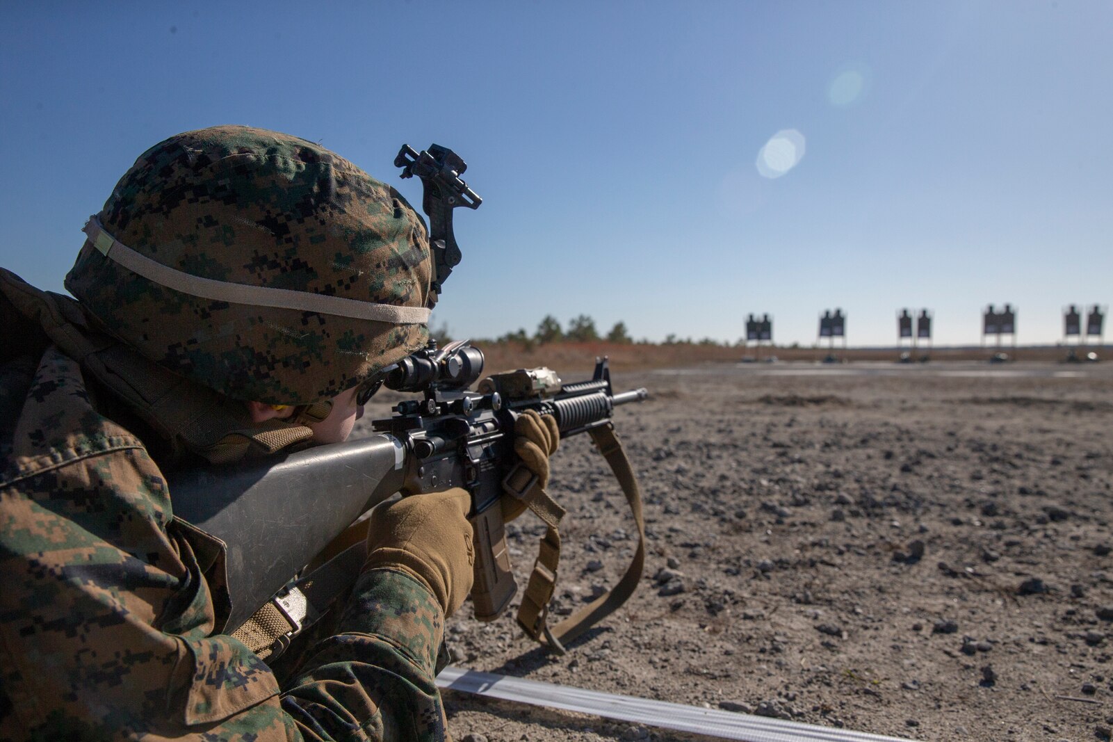 The purpose of this training is to meet the new annual rifle qualification requirements established by Headquarters Marine Corps. In addition to Tables One and Two, all units must now complete Tables Three through Six. (U.S. Marine Corps Photo by Cpl. Caleb T. Maher)