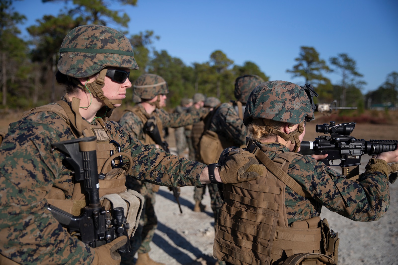 The purpose of this training is to meet the new annual rifle qualification requirements established by Headquarters Marine Corps. In addition to Tables One and Two, all units must now complete Tables Three through Six. (U.S. Marine Corps Photo by Cpl. Caleb T. Maher)