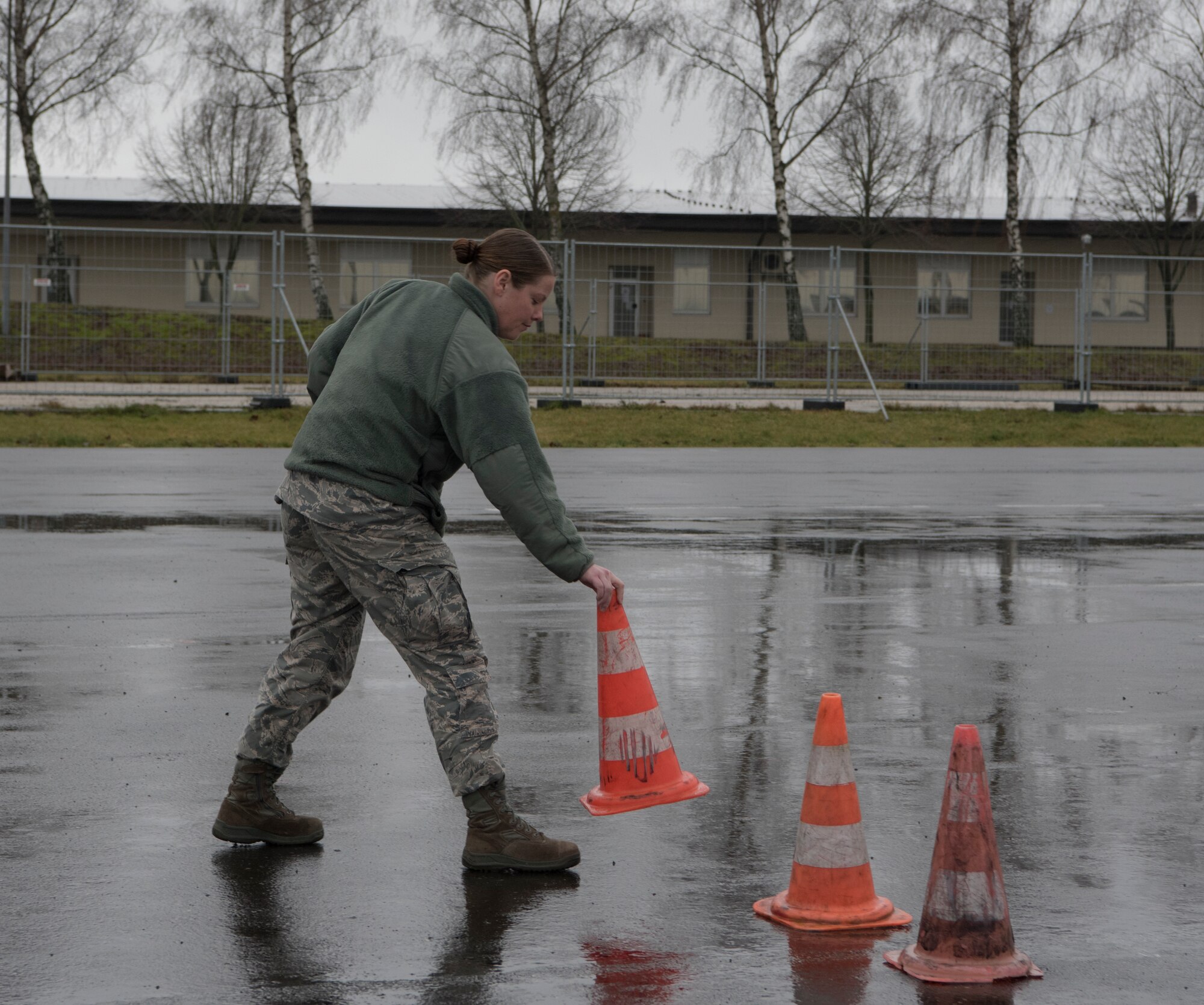 The course is used to make sure students get hands-on training with a moving vehicle by simulating real-life winter driving situations