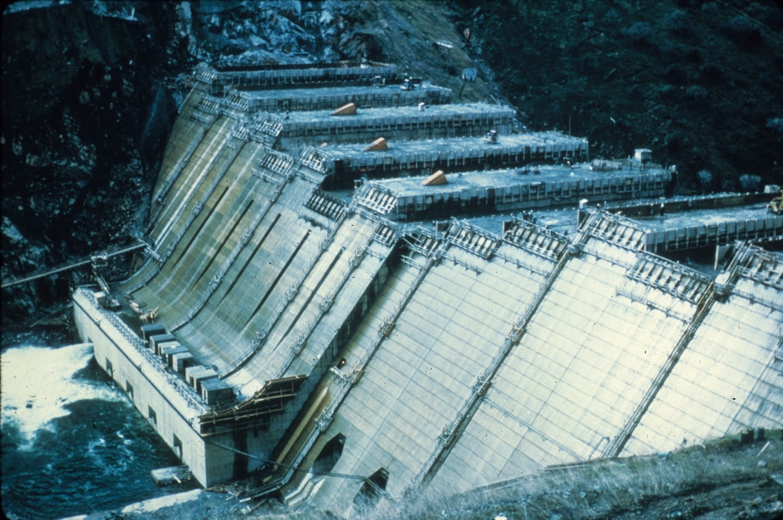 Pine Flat Dam construction