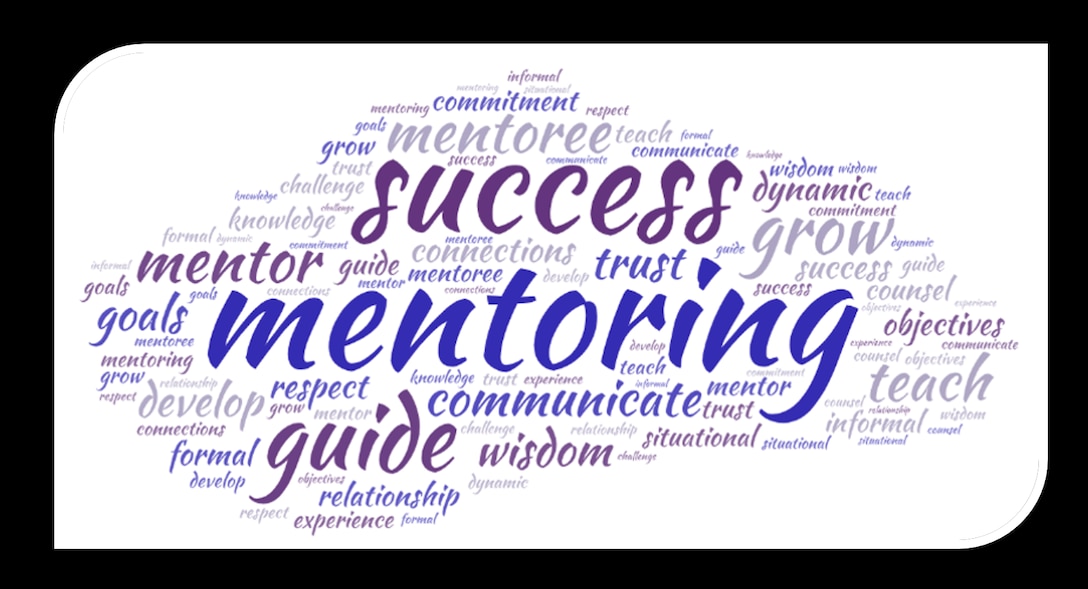 wordcloud of mentoring terms