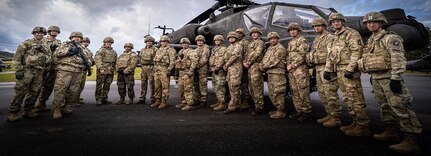 Members of British Army aviation conducted mission command alongside the 12th Combat Aviation Brigade staff during Dragoon Ready at Hohenfels Training Area.