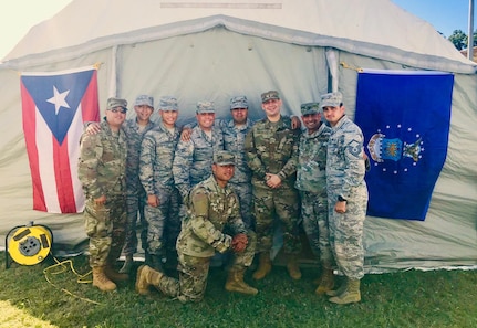 U.S. Airmen with the Puerto Rico Air National Guard support “tent cities” sheltering victims of the earthquakes that shook the island in December 2019 and January 2020.