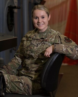 Senior Airman Morgan Davis, an Aerospace and Operational Physiology technician with the 47th Operational Medical Readiness Squadron, poses for a portrait Jan. 16, 2020, at Laughlin Air Force Base, Texas. Davis was recognized by the Air Force Medical Service as the Trusted Care Hero for the week of Jan.6, 2020. The AFMS, based out of the Defense Health Headquarters in Falls Church, Virginia, highlights medics around the Air Force who excel at their respective career field on their Facebook Page, every week. (U.S. Air Force photo by Senior Airman Marco A. Gomez)