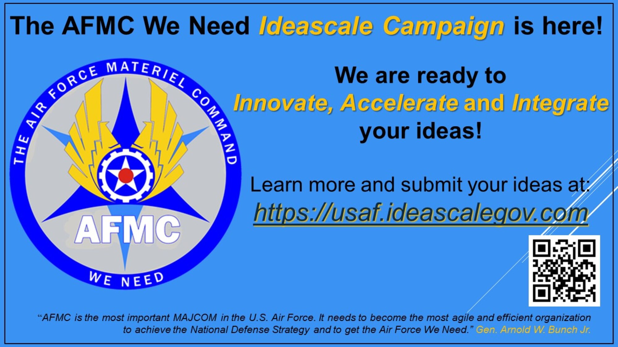 AFMC Ideascale graphic