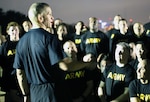 During a visit to Joint Base San Antonio-Fort Sam Houston, Sgt. Maj. of the Army Michael Grinston joined senior Army noncommissioned officers from across the post during a morning Physical Readiness Training led by U.S. Army North, Jan. 15.  The visit was an opportunity to show how leaders here are preparing to tackle the upcoming Army Combat Fitness Test. The test, which will become the required physical test of record effective October 2020, is designed to transform the culture of Army fitness to ensure Soldiers are fit to fight.