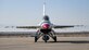 Air Force Thunderbird jet #8, flown by Maj. Jason Markzon, taxis at Edwards Air Force Base, California, Jan. 16. Markzon, the advance pilot and narrator for the Thunderbirds Flight Demonstration Squadron, visited Edwards to conduct a site survey and plane-side press conference ahead of their participation with the 2020 Aerospace Valley Air Show, Oct. 10-11. (Air Force photo by Giancarlo Casem)