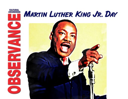 A graphic of Dr. Martin Luther King Jr.