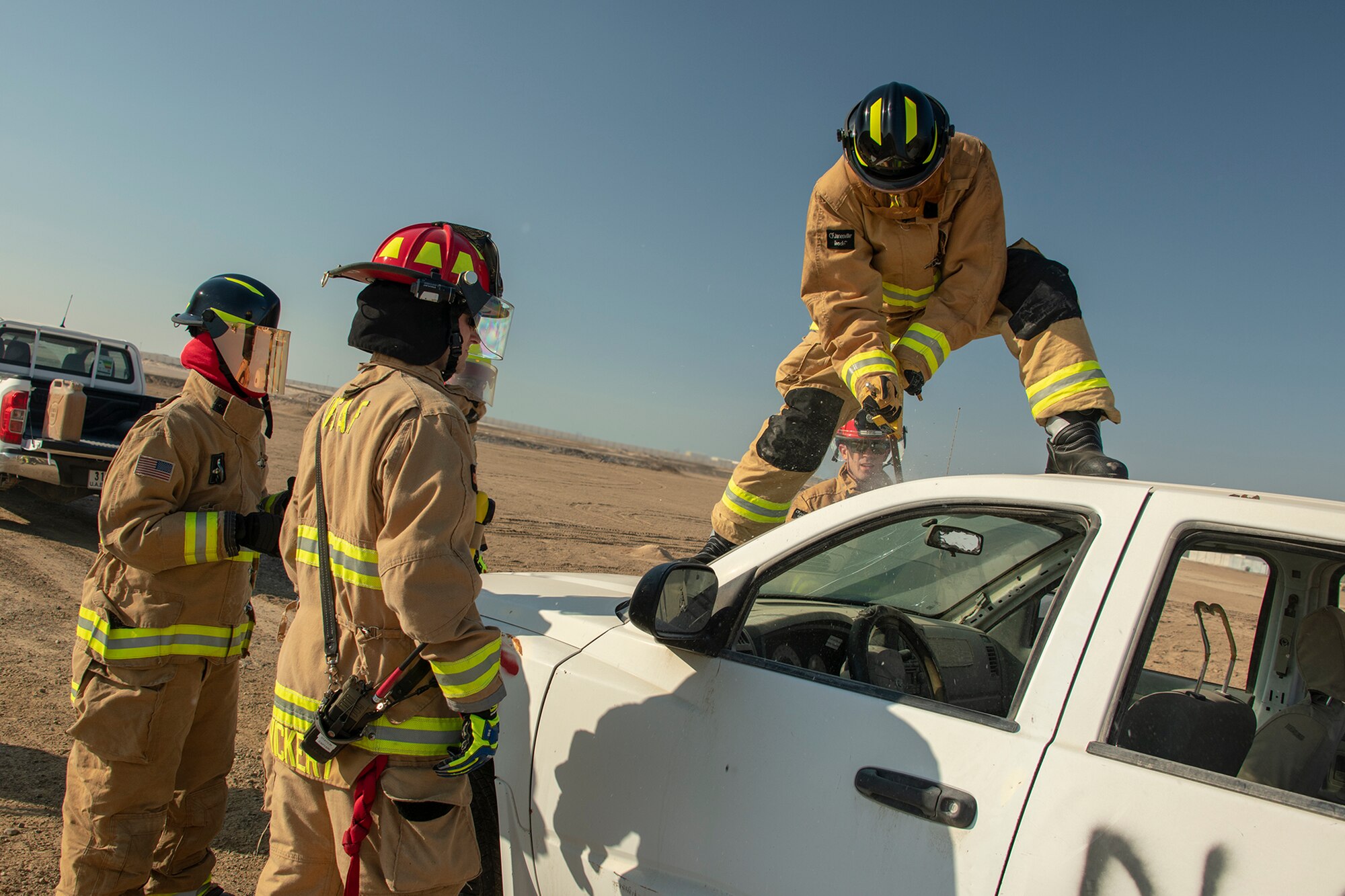 Vehicle burn and extrication exercise