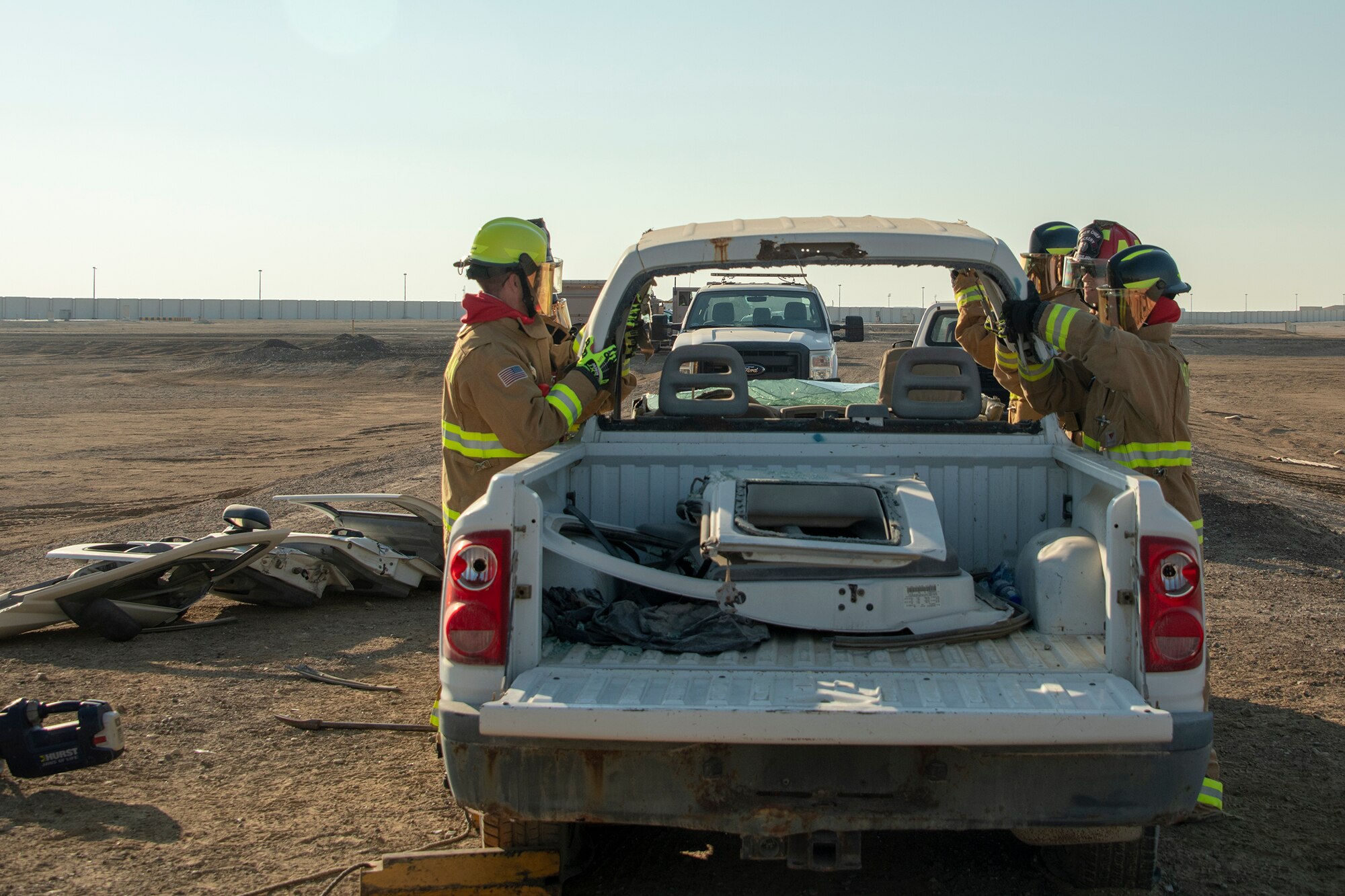 Vehicle burn and extrication exercise
