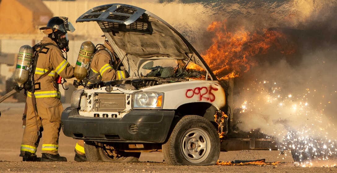Vehicle burn and extrication exercise