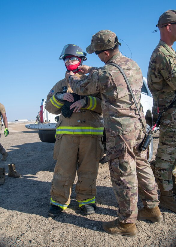 Vehicle burn and extrication exercise