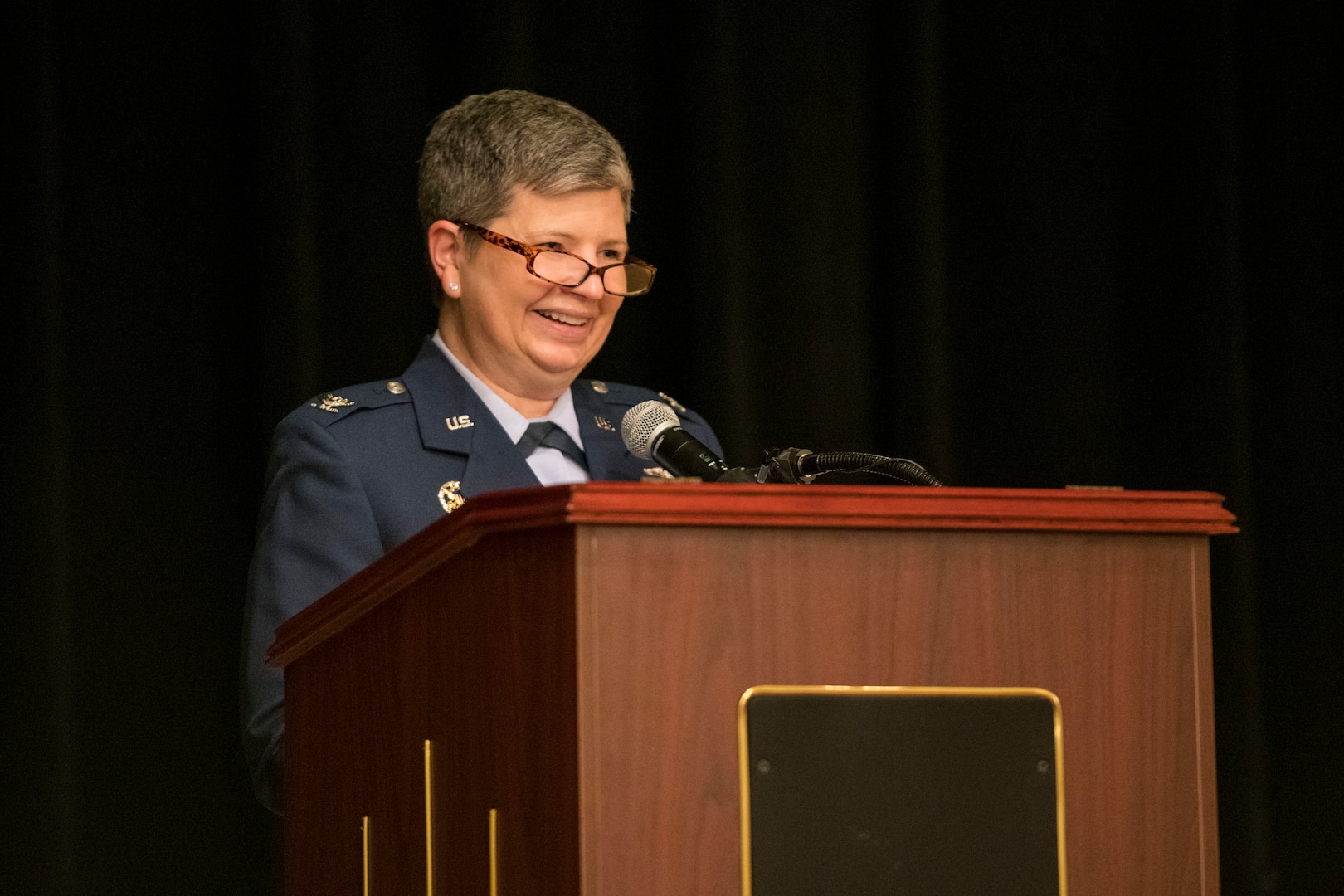 Col. Heidi A. Paulson, Air Force Manpower Analysis Agency commander, officiates over the 1st Manpower Requirements Squadron inactivation ceremony, Jan. 9, 2020, at Joint Base San Antonio-Randolph, Texas. The 1st MRS was constituted April 2, 1976, as the Air Force Personnel Management Engineering Team and redesignated as the 1st Manpower Requirements Squadron Dec. 1, 2004. It is now a division under the Manpower Management Operations Directorate in the Air Force Manpower Analysis Agency.