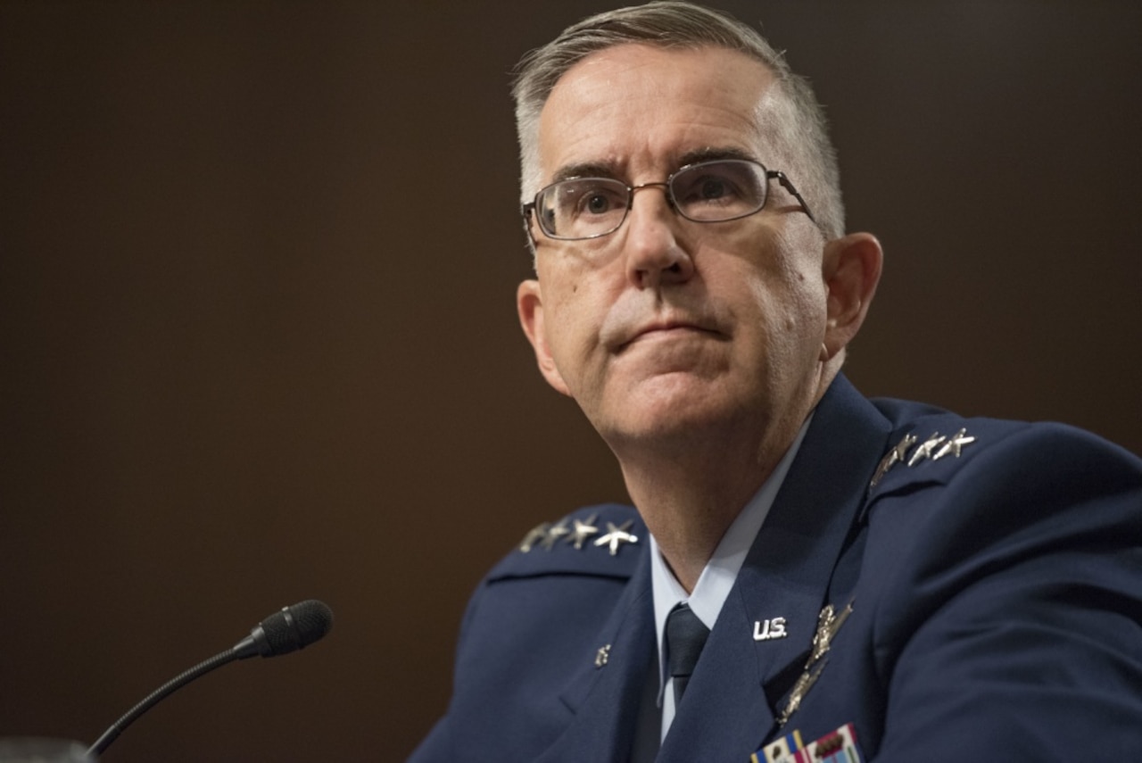 General testifies in Senate hearing.