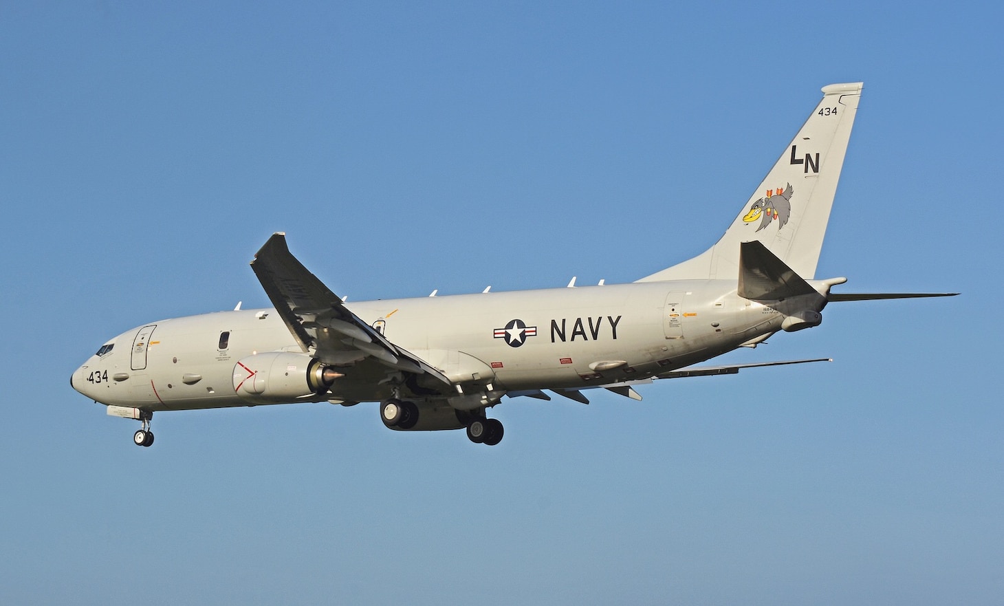 Official U.S. Navy file photo of a P-8A Poseidon aircraft from Patrol Squadron (VP) 45.
