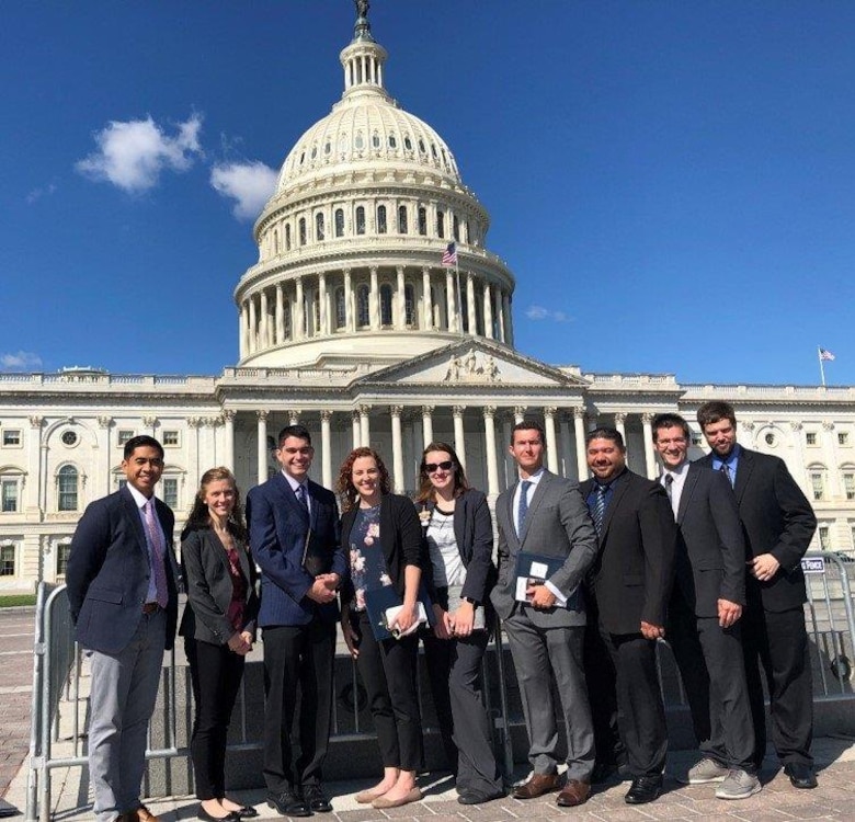 Members of the Advanced Tactical Acquisition Corps Team 7 on Capitol Hill for meetings with government leaders. ATAC selects talented acquisition professionals for leadership development, training and the opportunity to work as a team to find solutions to Air Force and Department of Defense challenges.