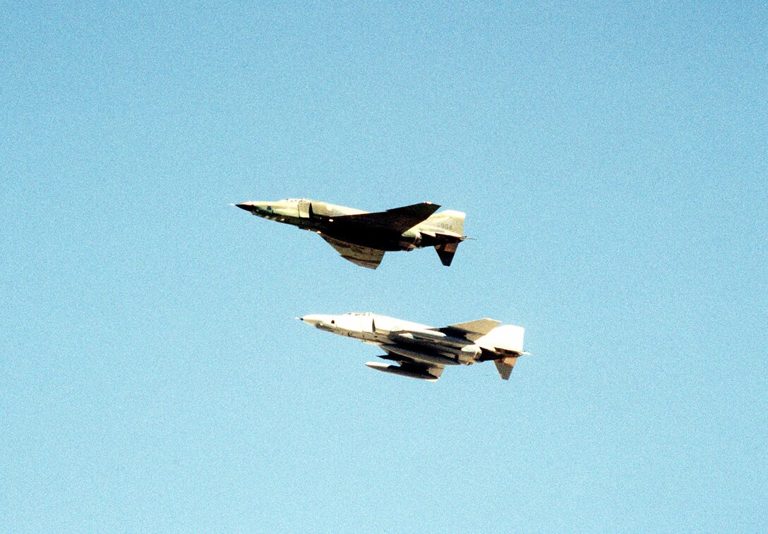Logistics data expertise from the Defense Logistics Agency recently helped investigators confirm a piece of wreckage may be from a Vietnam-era RF-4C Phantom aircraft like the two shown in flight during a Gallant Eagle exercise in 1988.