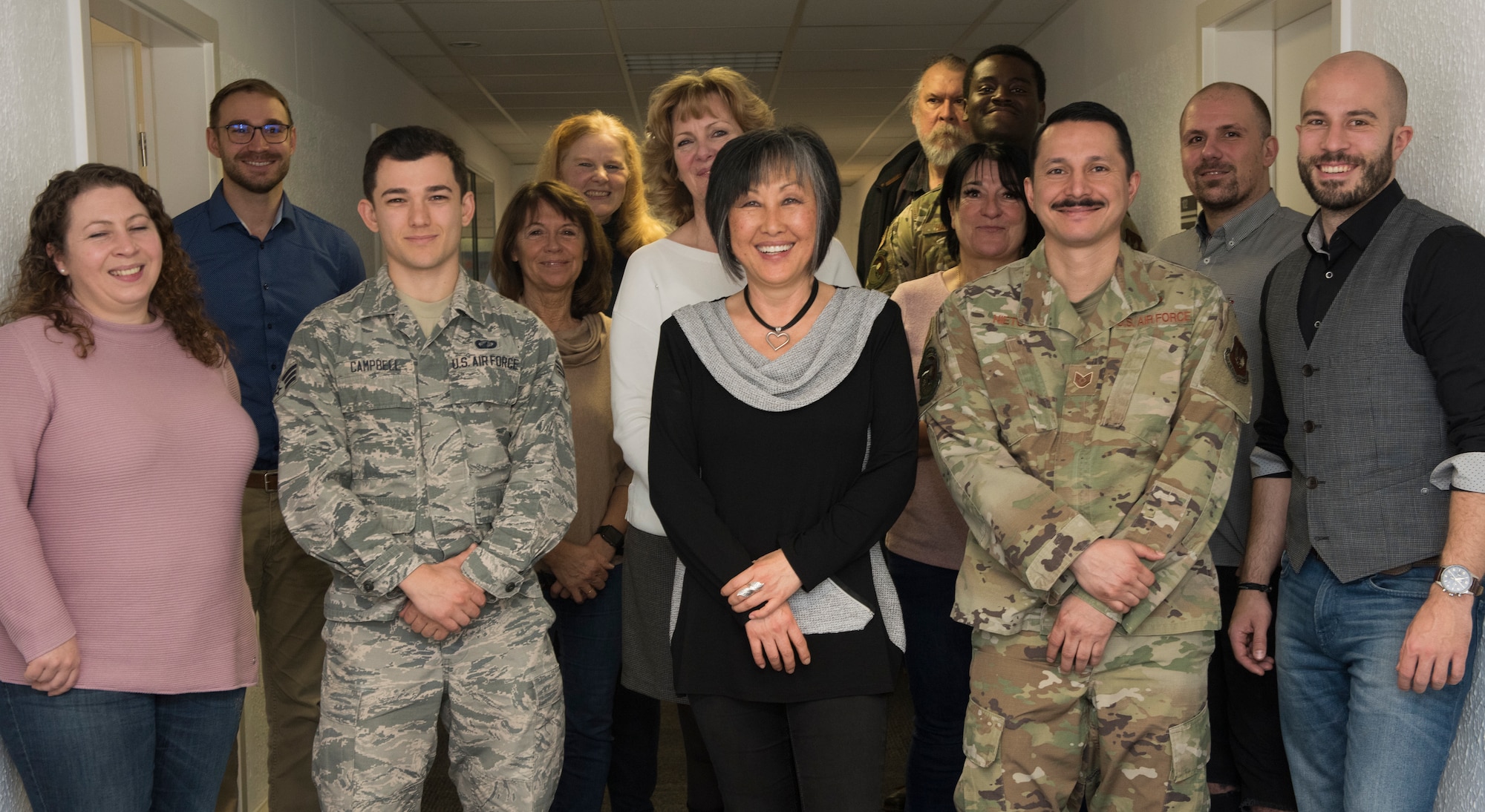 Members of the 700th Contracting Squadron team that worked on the most substantial contract the squadron has ever produced work on Kapaun Air Station, Germany, Jan. 15, 2020. Approximately 20 personnel from seven squadrons across the Kaiserslautern Military Community worked together to draw up the contract.