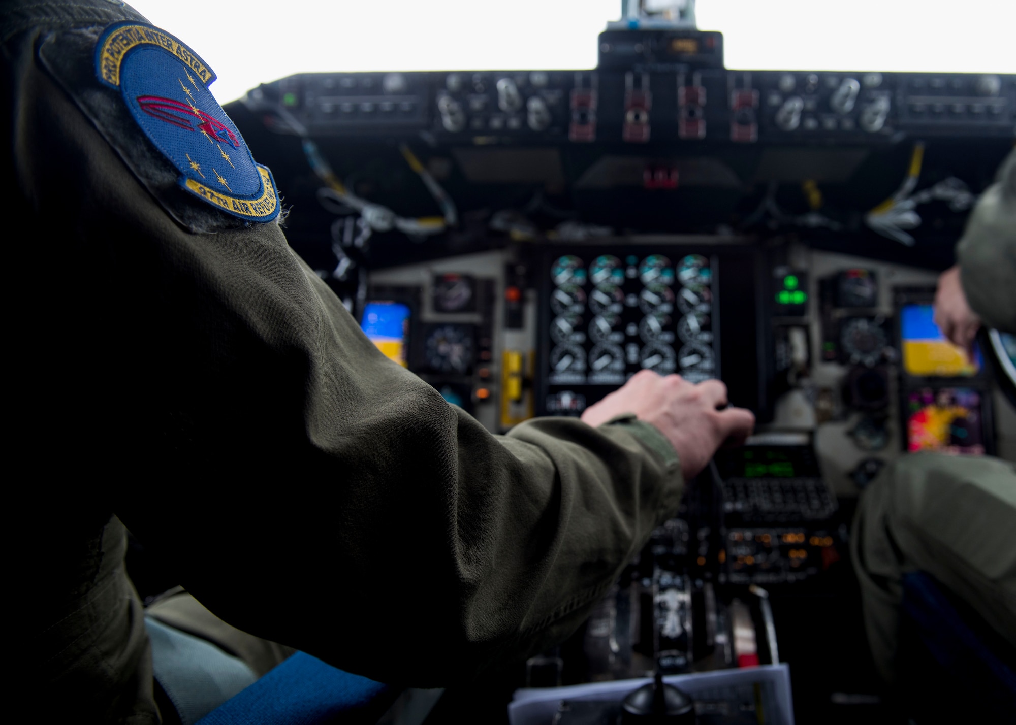 U.S. Air Force Capt. Steve Suhrie, 97th Air Refueling Squadron pilot, initiates take-off in a KC-135 Stratotanker for the 97th ARS’s first mission at Fairchild Air Force Base, Washington, Jan. 13, 2020. The 97th ARS has over 70 years of history that includes it serving as one of the first Air Force air refueling units in 1949, its deactivation in 2004, and now the successful completion of its first mission since its reactivation in October 2019. (U.S. Air Force photo by Senior Airman Lawrence Sena)