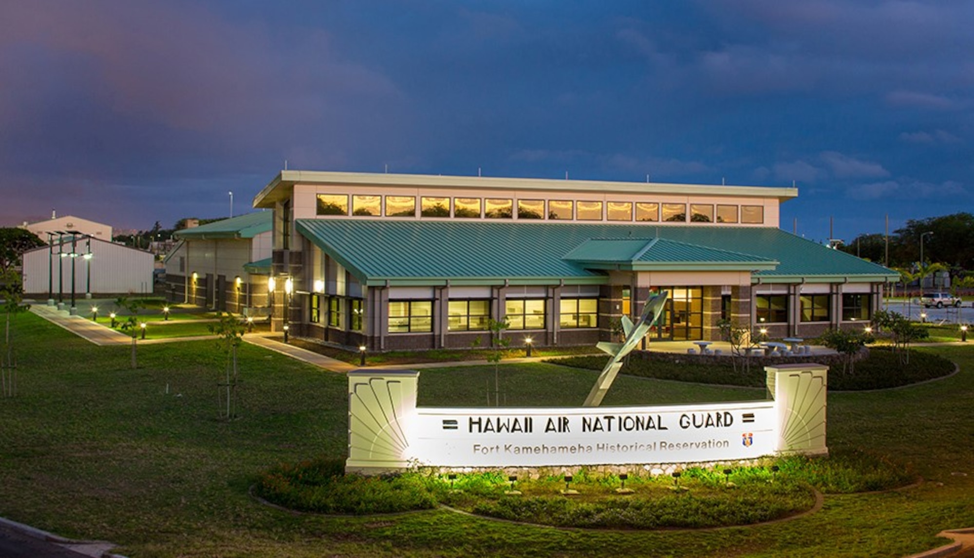 F-22 Flight Simulator building at Joint Base Pearl Harbor Hickam, Hawaii