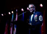 Senior Enlisted Advisor to the Chairman of the Joint Chiefs of Staff Ramón “CZ” Colón-López speaks during the California Military Department Service Member of the Year Banquet Jan. 18, 2020, in San Diego. The banquet recognized the best enlisted Soldiers, Airmen and Sailors in the California Army National Guard, California Air National Guard and California State Guard.