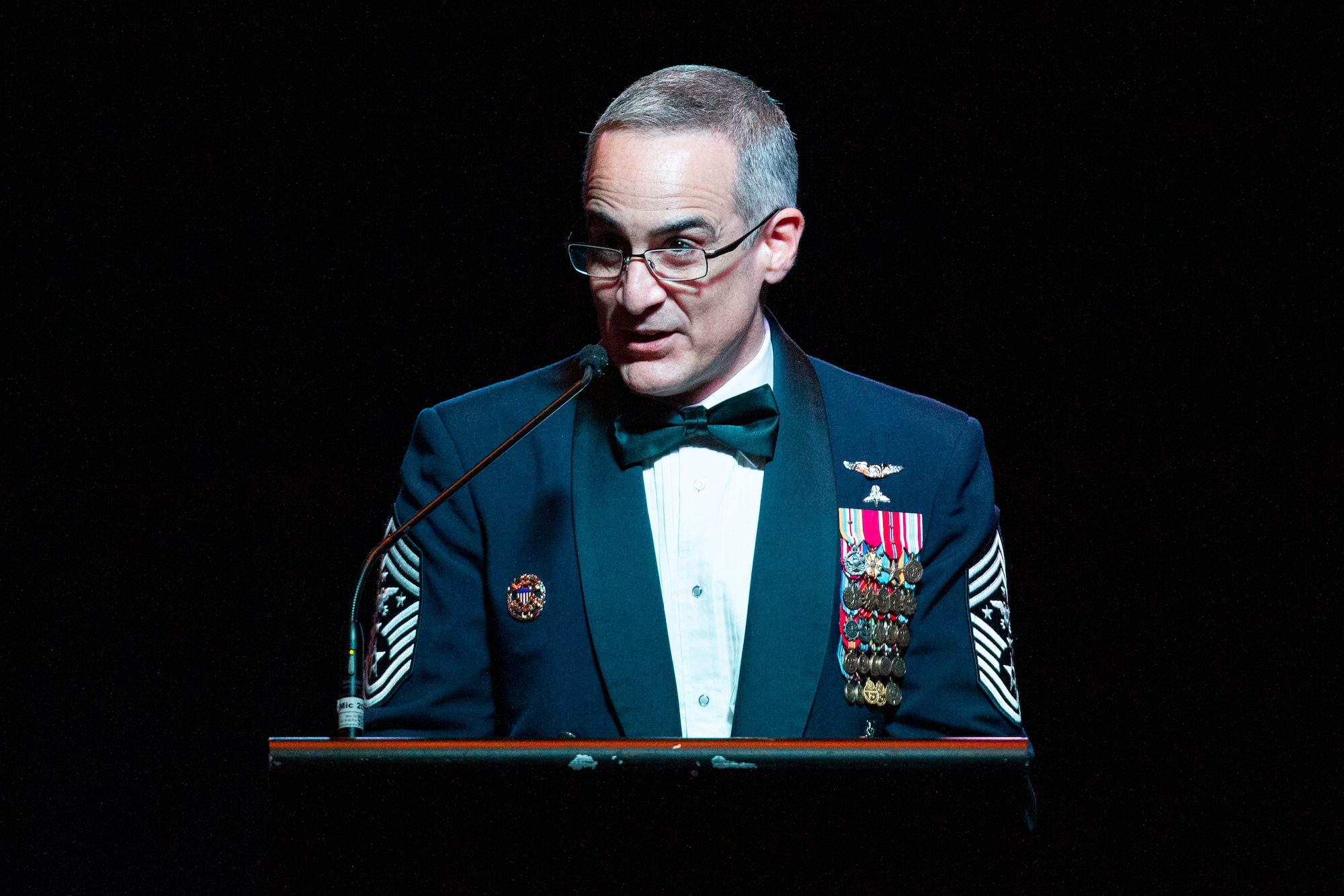 Senior Enlisted Advisor to the Chairman of the Joint Chiefs of Staff Ramón “CZ” Colón-López speaks during the California Military Department Service Member of the Year Banquet, Jan. 18, 2020, in San Diego. The banquet recognized the best enlisted soldiers, airmen and sailors in the California Army National Guard, California Air National Guard and California State Guard.