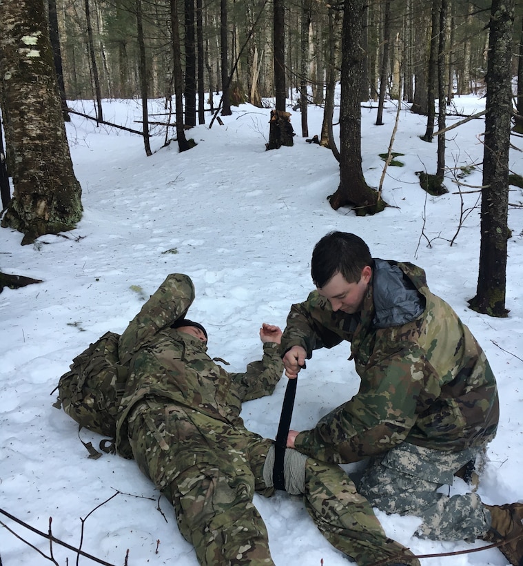 The objective of the training was to ensure that soldiers are equipped with the knowledge and skills to move tactically and conduct operations in cold weather conditions. Soldiers maneuvered through real world cold weather conditions using the knowledge and tools acquired through preventive medicine training.