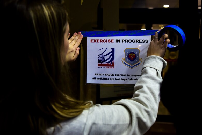 A team of experts sent by the U.S. Air Force Medical Readiness Agency host the first-ever Ready Eagle exercise at Laughlin Air Force Base, Texas, Jan. 13-17, 2020. “This exercise is intended to help Airmen of every rank by introducing standardized readiness tools for continued self-guided training by team chiefs here at Laughlin or wherever they go next,” said Col. Cruz, 47th Medical Group commander. “Revitalizing our skillsets will provide us the tactics needed to respond to home station medical contingencies.” (U.S. Air Force photo by Senior Airman Anne McCready)