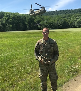 Chaplain 1st Lt. Justin Thomas with the 628th Aviation Support Battalion, 28th Combat Aviation Brigade, 28th Infantry Division, Pennsylvania Army National Guard, based at Fort Indiantown Gap, is a member of both the Pennsylvania National Guard Marathon Team and the All-Guard Marathon Team.