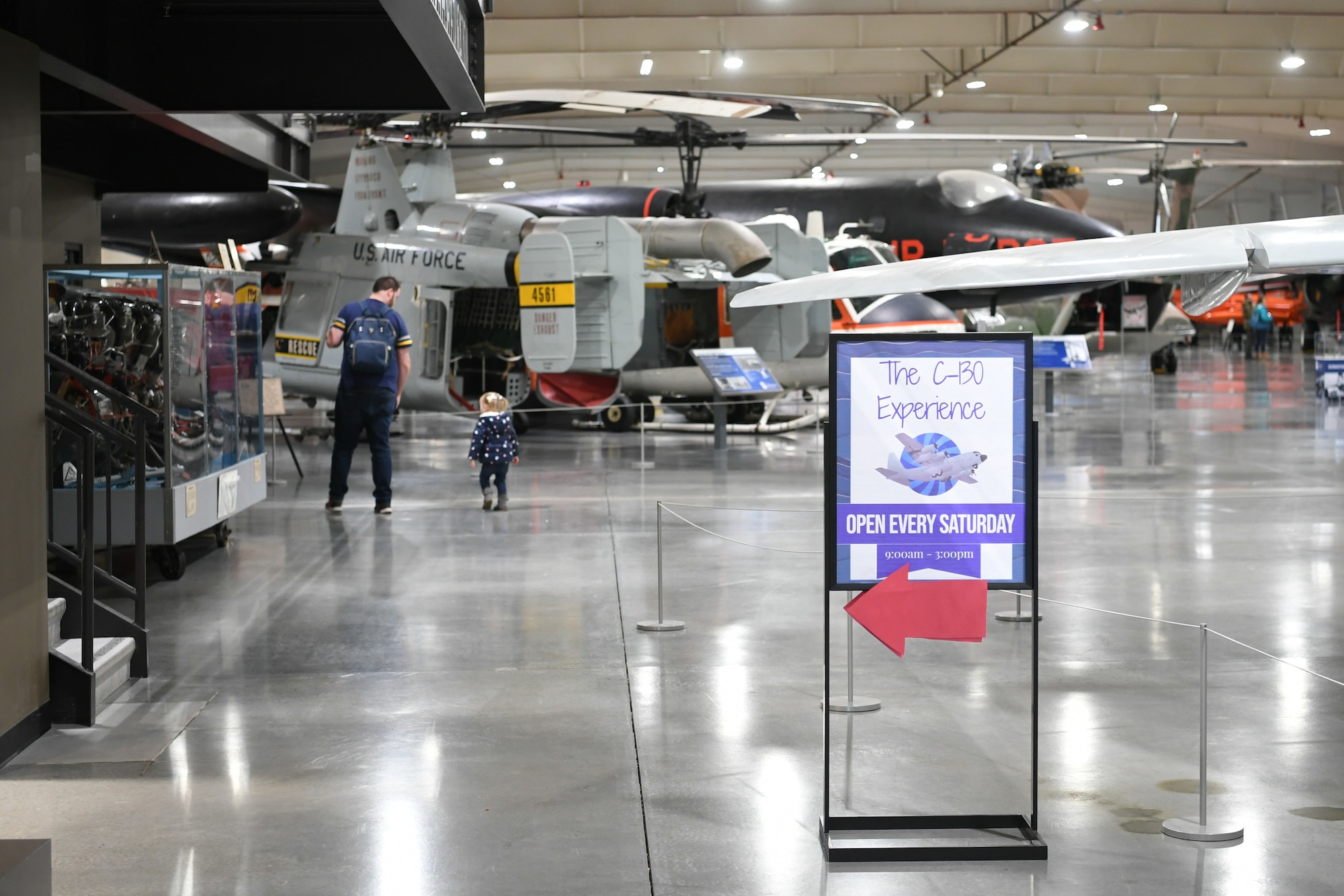 Visitors walk past the Hill Aerospace Museum’s education center Dec. 20, 2019, at Hill Air Force Base, Utah. The museum recently celebrated its 5 millionth visitor in November 2019.  (U.S. Air Force photo by Cynthia Griggs)